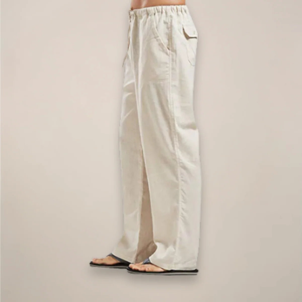 Men'S Drawstring Wide Leg Casual Pants