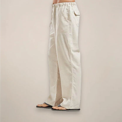 Men'S Drawstring Wide Leg Casual Pants